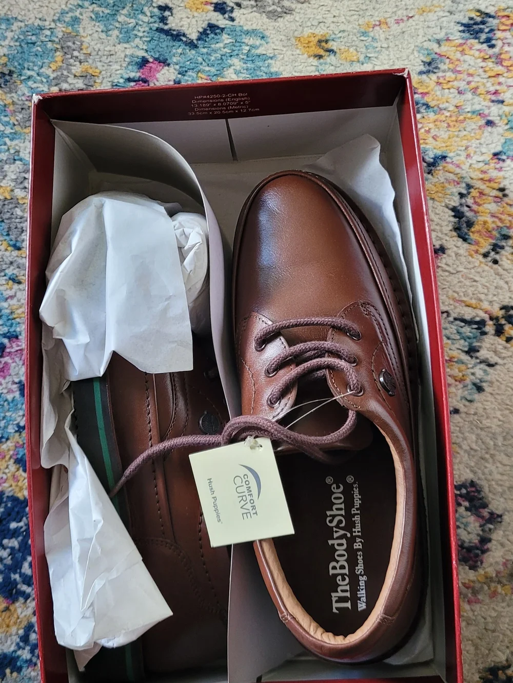 Hush Puppies Brown Men's Leather Derby Shoes